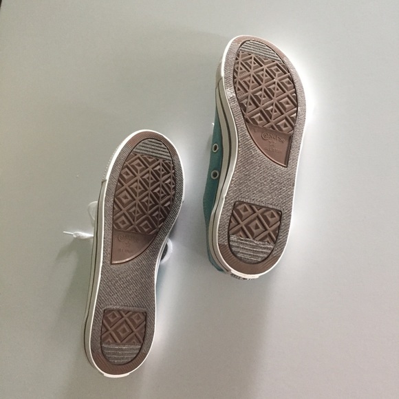 AquaTeal Converse All Star Low Top Canvas Sneakers - Size 6 - Picture 2 of 8